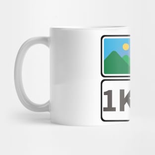 A Picture Paints A Thousand  Words Icon Design (In Colors) Mug